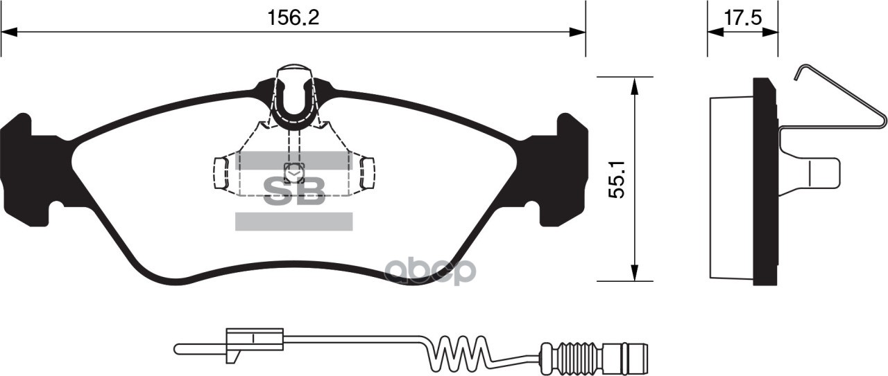Колодки задние SANGSIN BRAKE SP1274